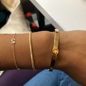 Gold “c” bangle
